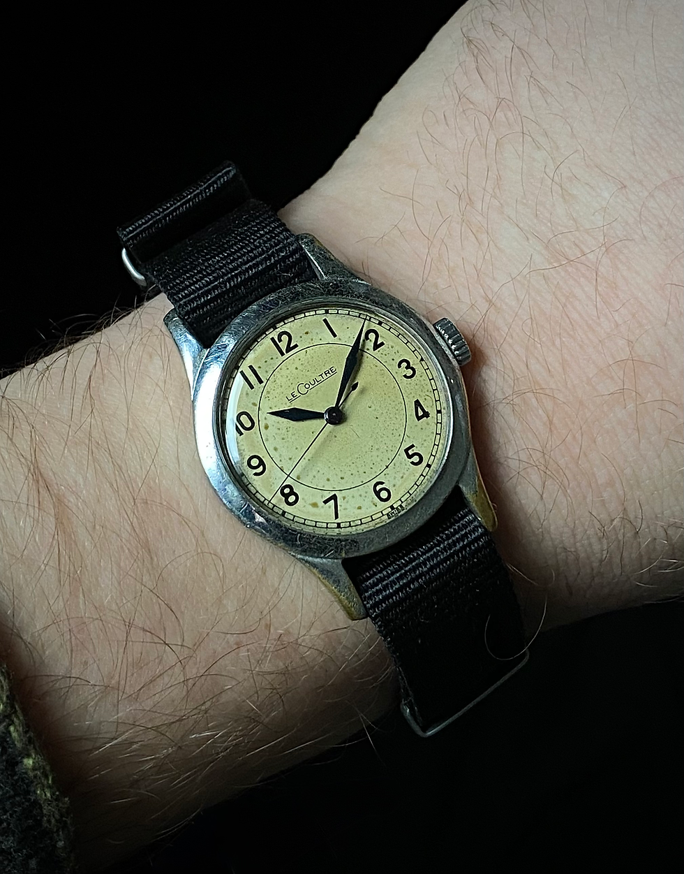 Thumbnail: 1940s WW2 RAF Issue LeCoultre 6B/159 Pilot Navigators watch cal 470 chrome brass