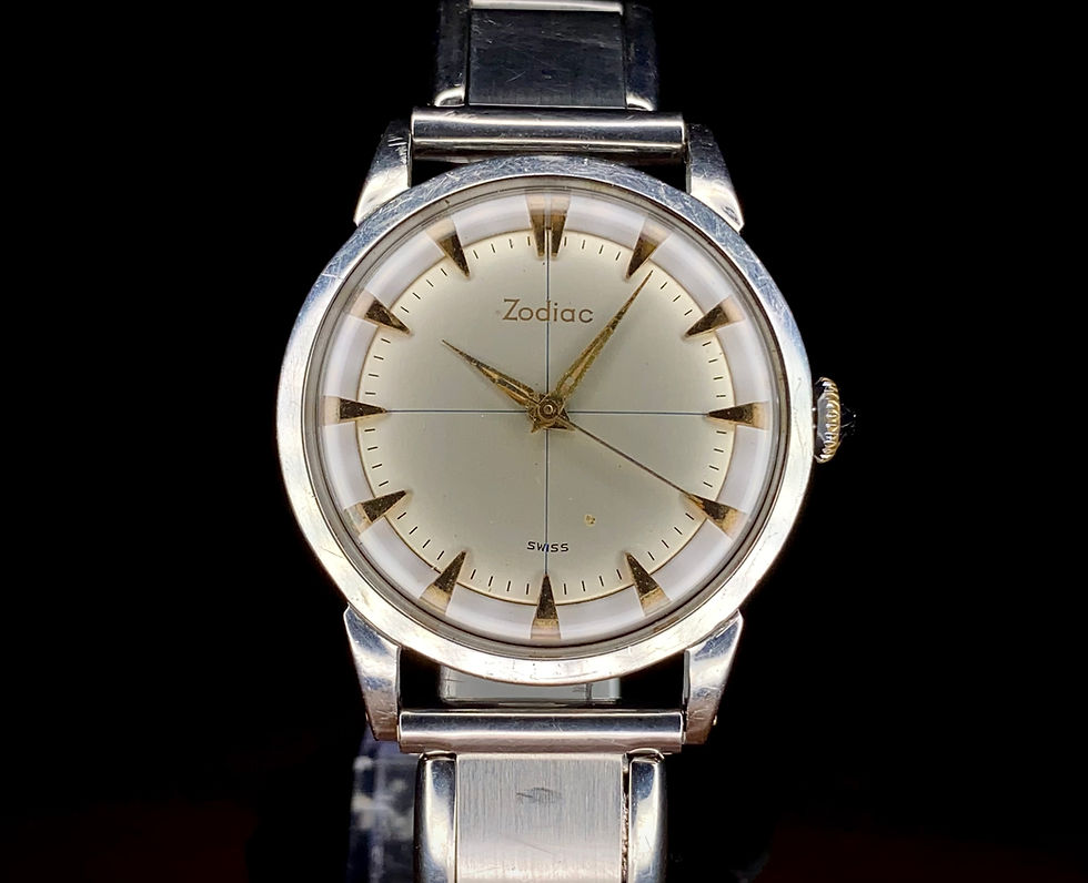 1950s Zodiac Glorious ref 772, cross hair dial claw markers Zodiac 1094 serviced