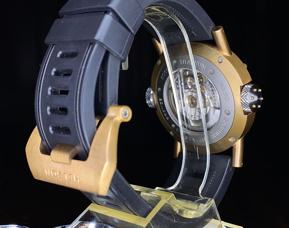 Thumbnail: 2014 Helson Porthole Bronze Titanium Diver watch, ETA 2824-2 44mm box & papers