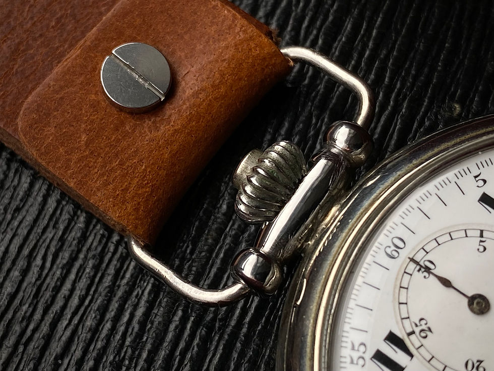 Thumbnail: 1900s Hy Moser & Cie pocket watch chronograph historic Russian WW1 conversion