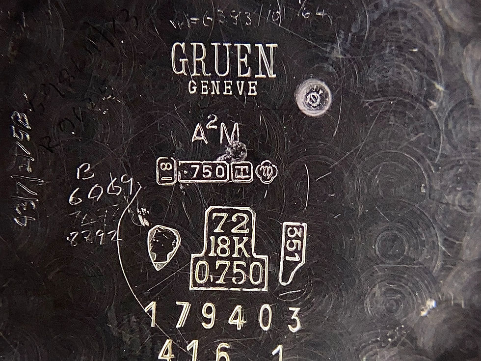 Thumbnail: 1950s 35mm Gruen Geneve Precision 18ct gold dress watch, cal 415RSS Ref 416-1