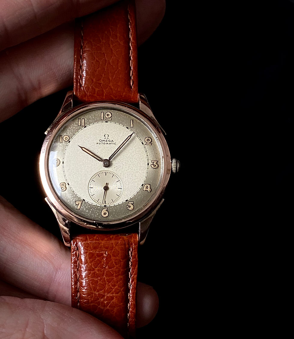 Thumbnail: 1947 Omega Rose gold capped Bumper Automatic ref 2479-5 cal 30.10RA PC