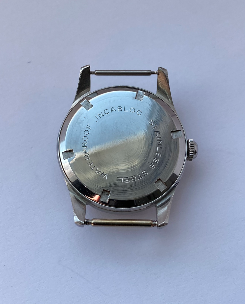 Thumbnail: 1950s Rensie Incabloc luminous numerals tool watch thermally blued hands AS 1187