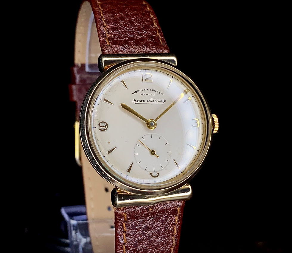 Thumbnail: 1951 Jaeger LeCoultre 9ct gold dress watch Pidduck & Sons Hanley cal P480/C