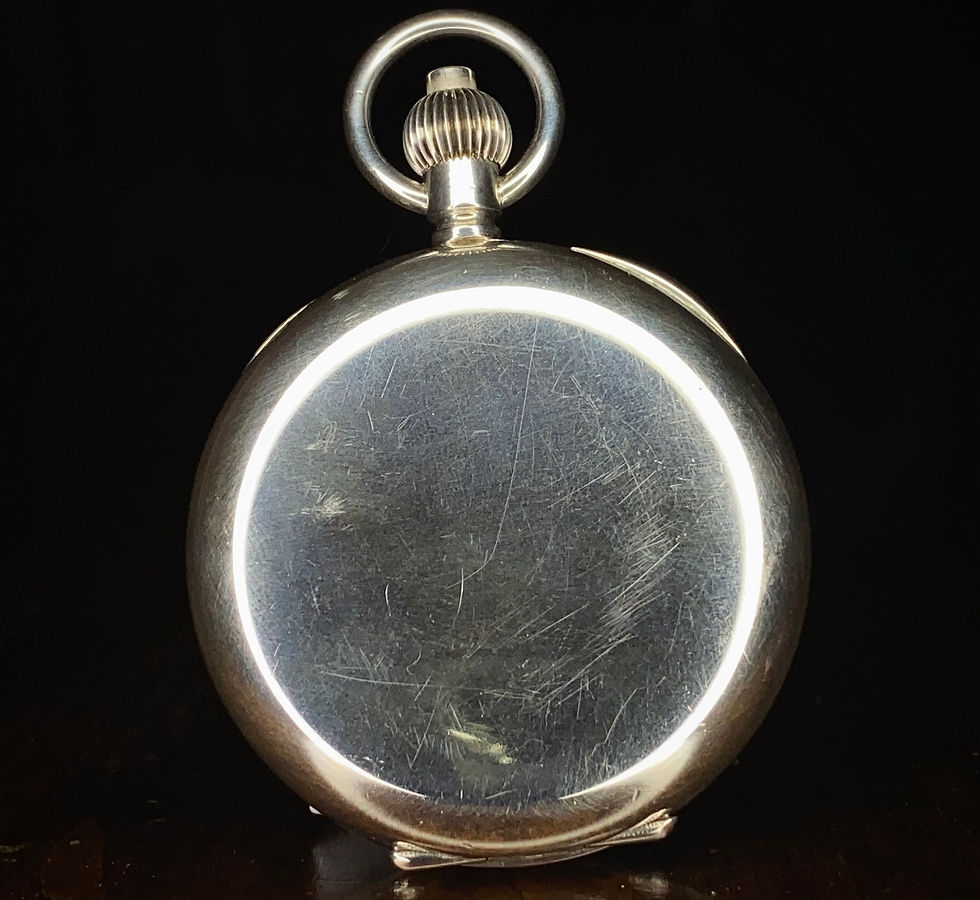 Thumbnail: 1928 Near NOS Silver Chronograph pocket watch, high grade column wheel serviced