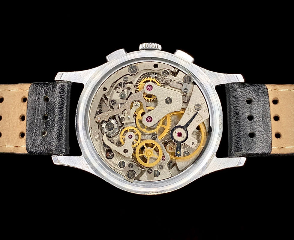 Thumbnail: 1970s Sekonda Poljot Strela 3017 chronograph Cosmonaut watch, black dial