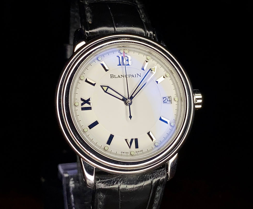 Thumbnail: 1997 Blancpain 2100 Leman Ultra slim 38mm Automatic watch box & papers