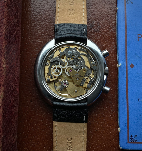 T00134 MinDi_1287様 1970s Mondia Oversized chronograph watch ref 02.809.60 Green