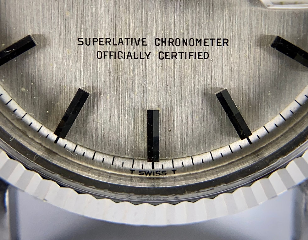 Thumbnail: 1965 Rolex Datejust 36mm 1601 Steel & White gold No Lume Brushed pie-pan dial