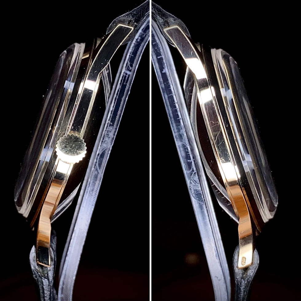 Thumbnail: 1980 Garrard 9ct gold dress watch date Rolls Royce presentation MSR T16