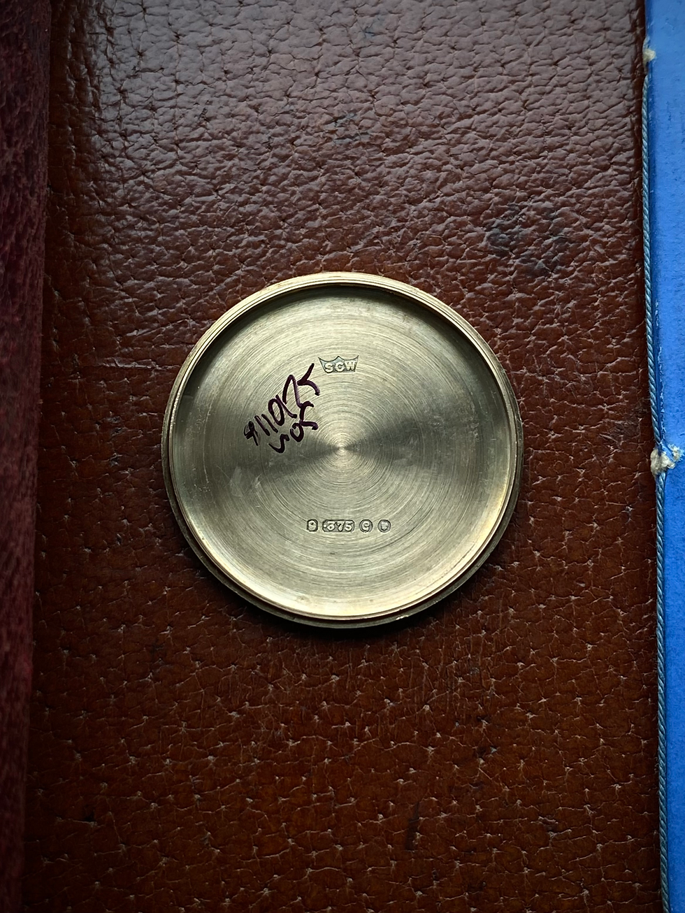 Thumbnail: 1960 Smiths Deluxe shockproof 9k gold watch cal 6010 British Rail Western Region