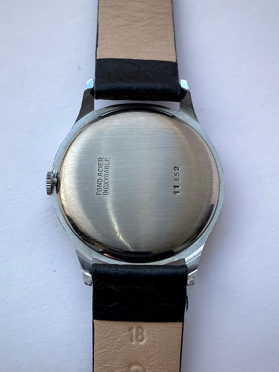 Thumbnail: 1940s Fountain 36mm chrome cased tool watch New Old Stock red central second
