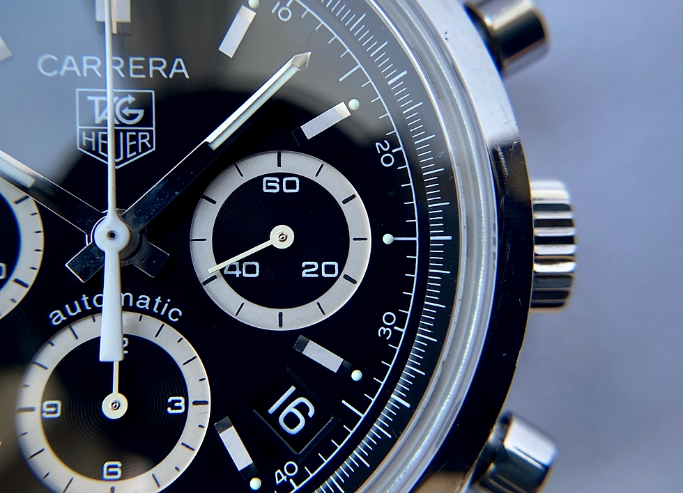 Thumbnail: 2000s Tag Heuer Carrera Chronograph Black dial calibre 17 CV2113-0 39mm Steel