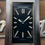 Thumbnail: 1935 Jaeger LeCoultre Duoplan rear wind black dial tank watch Art Deco cal 409