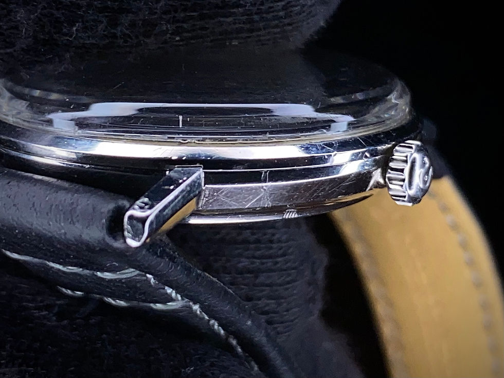 Thumbnail: 1960 Omega Seamaster Ref 14730 Stainless Monocoque case cal 562 cross hair dial