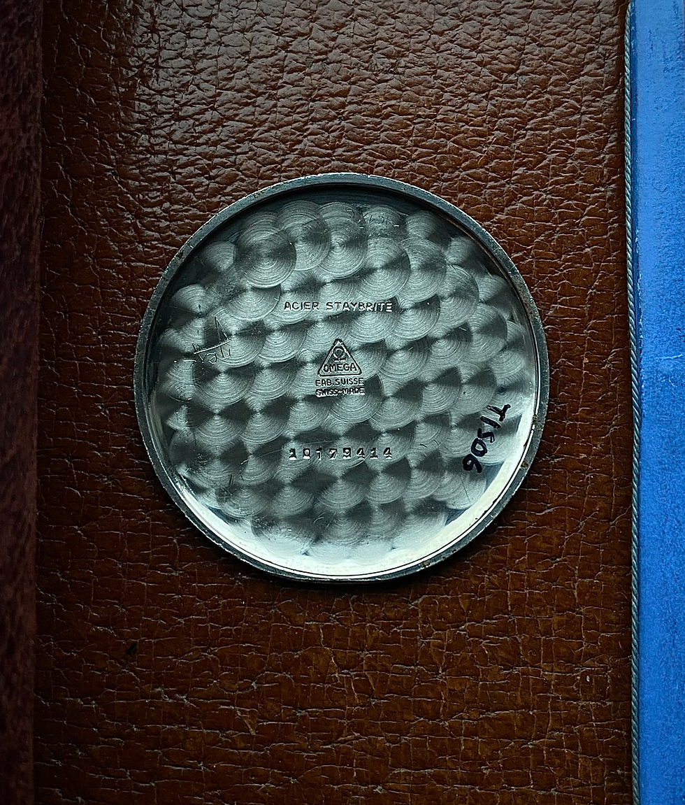 Thumbnail: 1941 Omega Jumbo 38mm oversized steel watch Art Deco Arabic numerals Cal 30T2