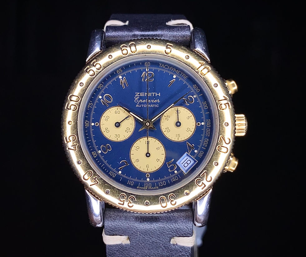 1990s Zenith Epervier El Primiero Chronograph Ref 10.0130.400 Stainless  gold pla | Mysite
