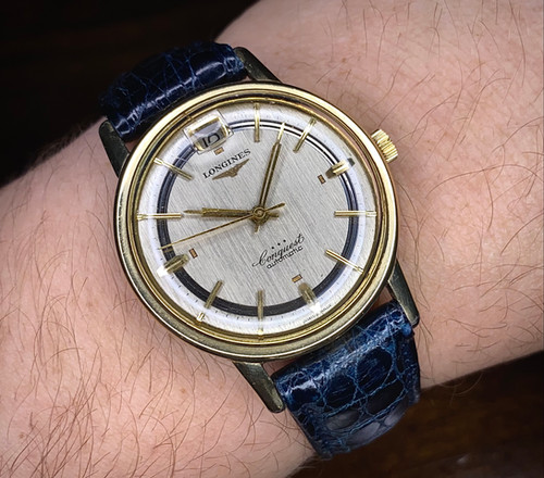 Leather Longines Cal 291 Rare 1960 35mm Longines Conquest