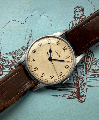 1943 Omega 6B/159 WW2 RAF Issue Pilot Watch all original