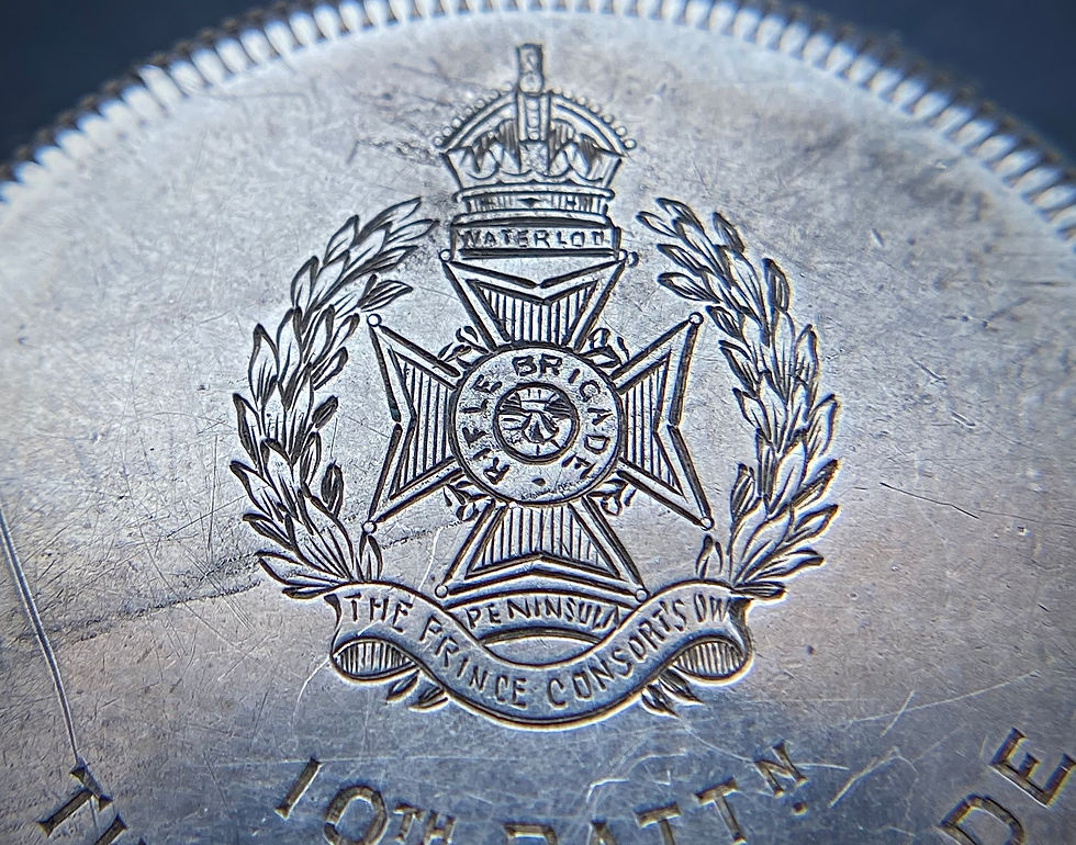 Thumbnail: 1915 Wilson & Gill Silver Dennison Trench watch 10th Battalion The Rifle Brigade