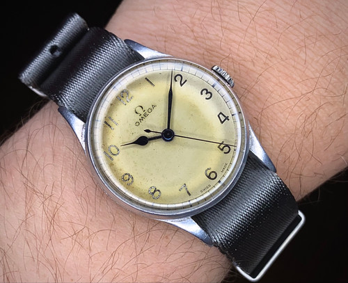 1943 WW2 military Omega HS8 Fleet Air Arm Pilot watch