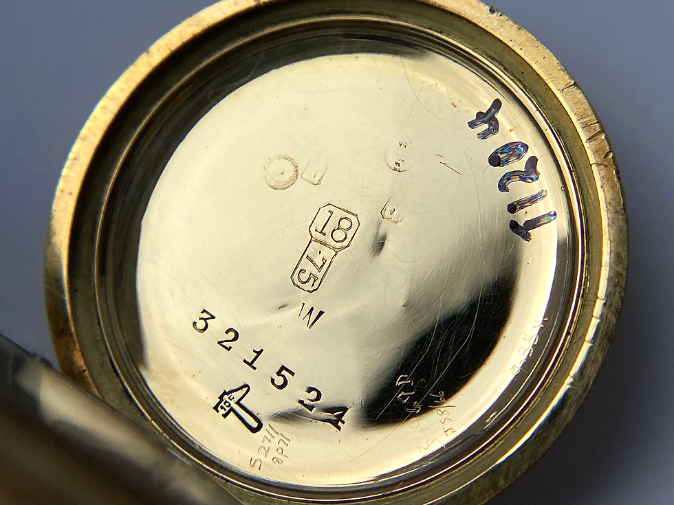 Thumbnail: 1926 Marvin 18ct gold Sector dial watch, Art Deco Roman enamel bezel, serviced
