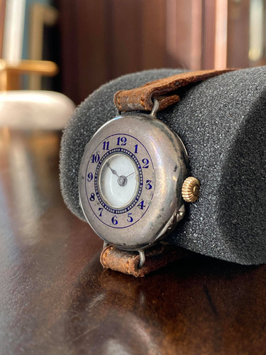 Trench Watch Half Hunter Watch All Original 1916 Silver Semi