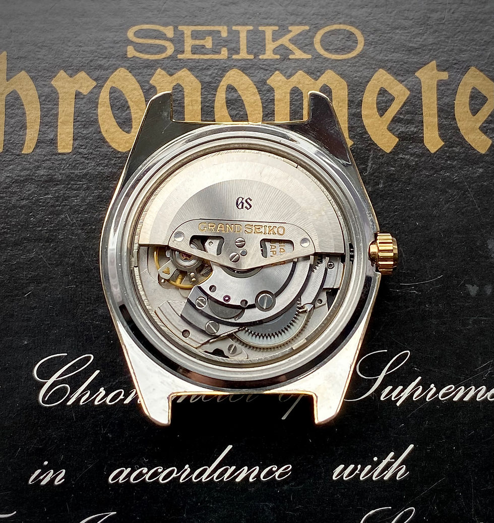 Thumbnail: NEW OLD STOCK 1967 Grand Seiko stainless steel gold capped ref 6141-8000 boxed