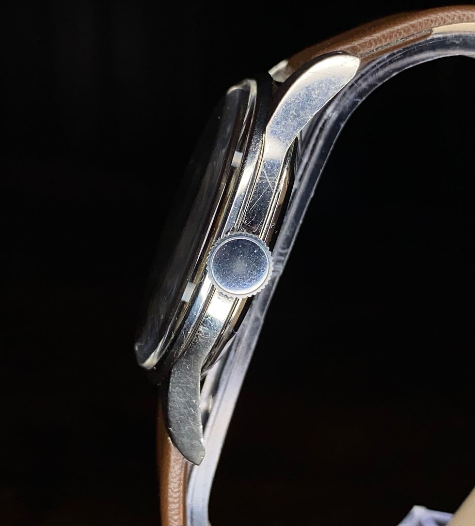 Thumbnail: 1954 Omega Steel oversized 35mm watch, Arabic arrow markers ref 2800-1P cal 266