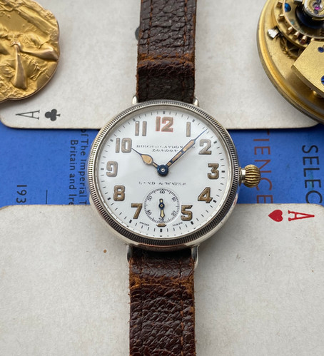 WW1 1918 Birch Gaydon London Land Water Zenith silver trench