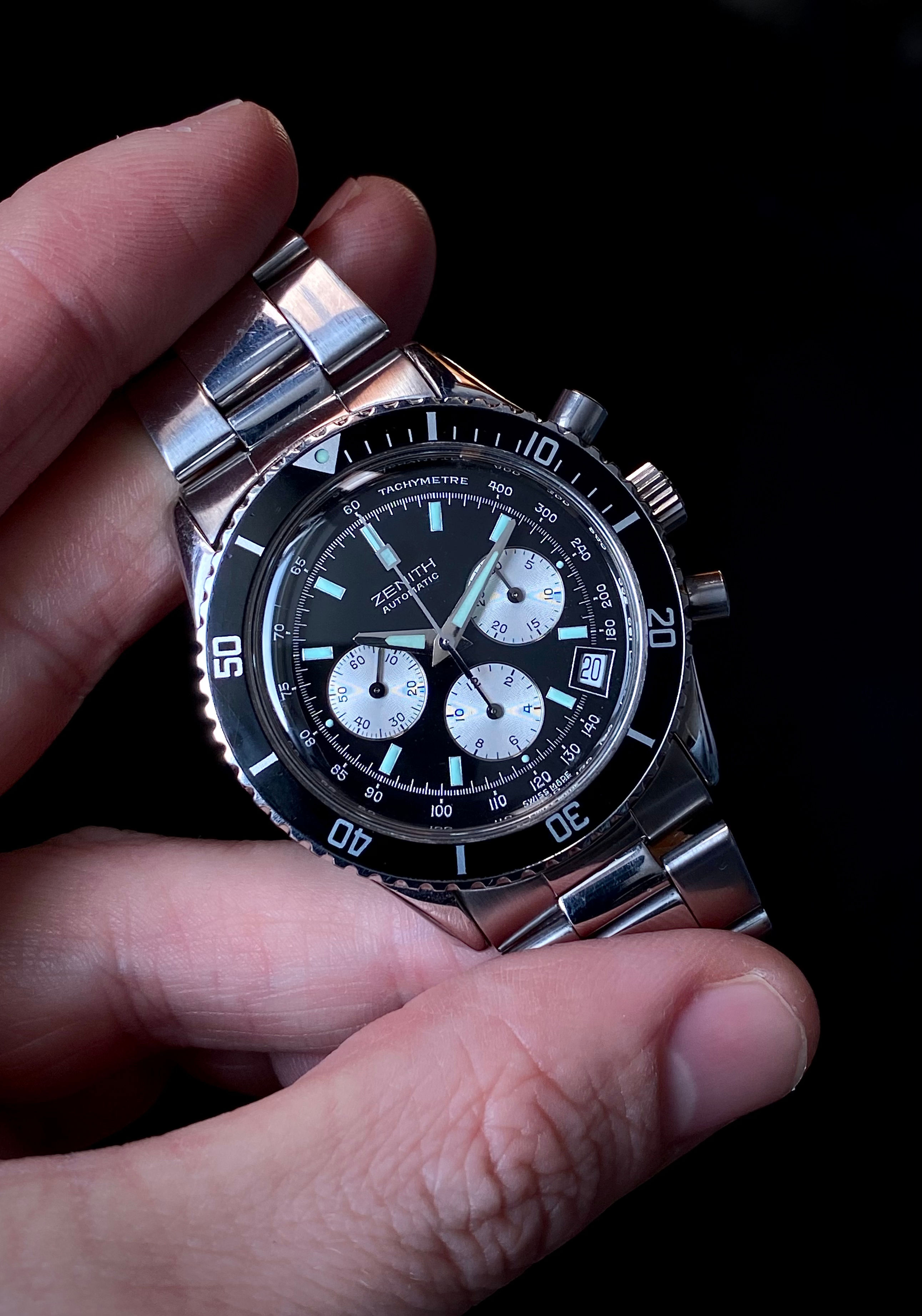 1988 Zenith De Luca El Primero Chronograph watch ref 01.0040.400 cal 400Z