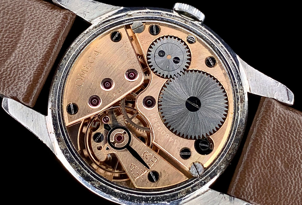 Thumbnail: 1954 Omega Steel oversized 35mm watch, Arabic arrow markers ref 2800-1P cal 266