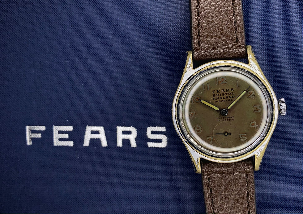 Thumbnail: 1940s Fears “Streamline” model A1549, with Seeland Watch Co. movement