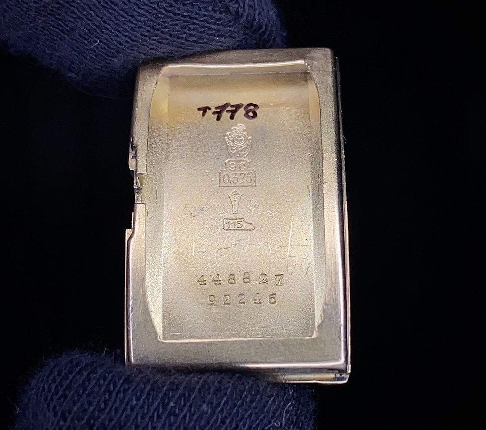 Thumbnail: 1920s/1930s Art Deco 9ct Gold Movado Curved Rectangular watch, cal 440 serviced