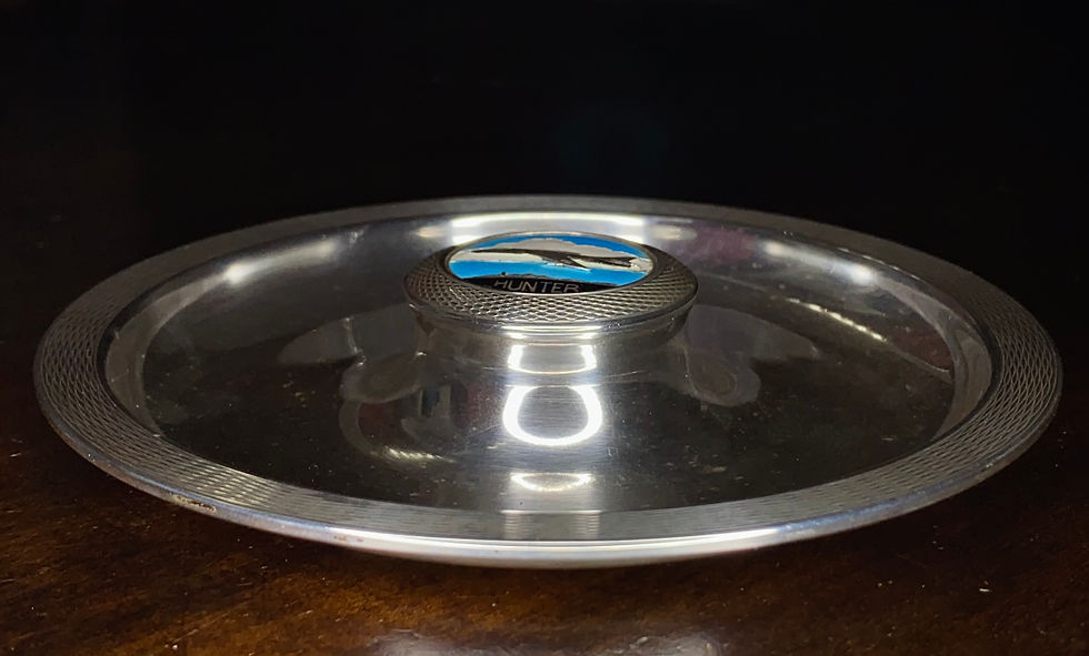 Thumbnail: 1950s Turner & Simpson Hawker Hunter Aeroplane Silver hallmarked Pin or Ash tray
