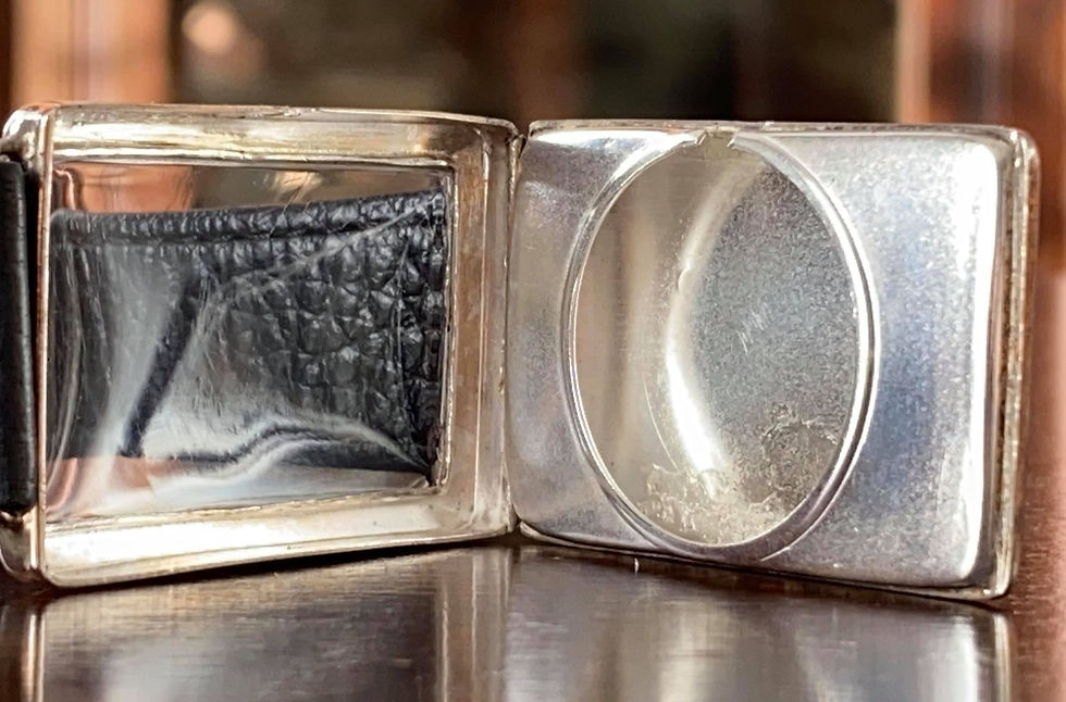 Thumbnail: Art Deco 1920's Silver Wyler watch, exploding dial, curved rectangular 27mm x 42