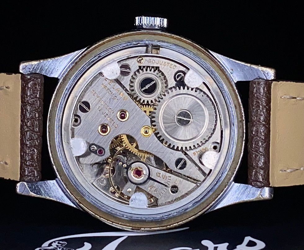 Thumbnail: 1940s Fears “Streamline” model A1549, with Seeland Watch Co. movement