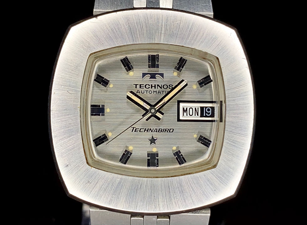 Thumbnail: 1970s Technos Technabird Automatic TV case watch Ref 1407 ETA 2630