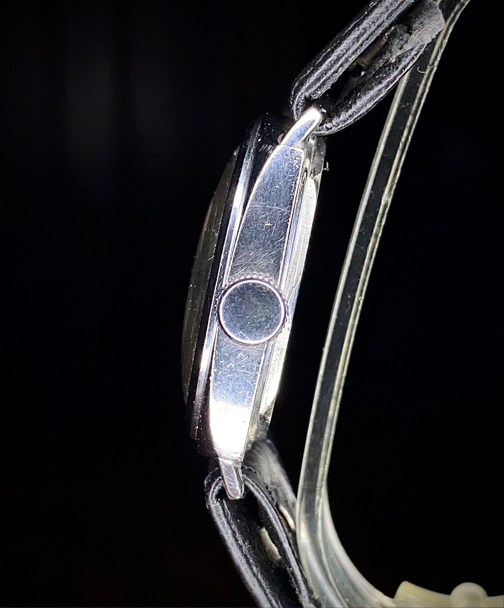 Thumbnail: Rare 1930s JW Benson Stainless Cushion case Hermetic watch, Universal cal 260