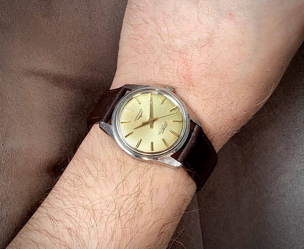 Thumbnail: 1960 Longines Conquest Steel watch Cream dial Ref 9040-1, Auto Longines 290