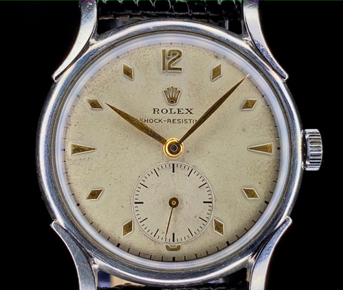 1946 Rolex Sabre lug Shock-resisting Stainless Steel dress watch