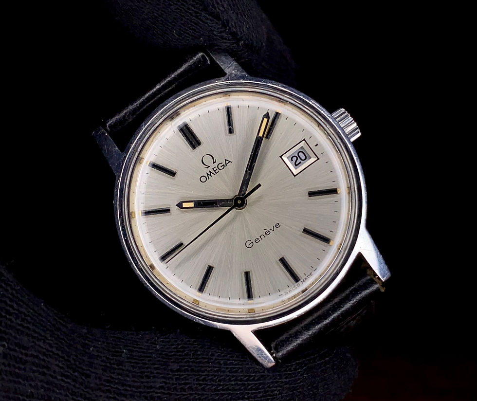 Thumbnail: 1972 Omega Geneve Date Silver Dial Ref 1360098 cal 613 serviced strap & buckle