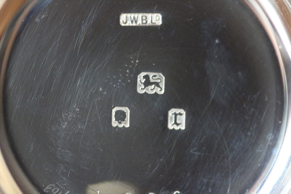 Thumbnail: 1912 Silver JW Benson London pocket watch, 15 jewel movement with box