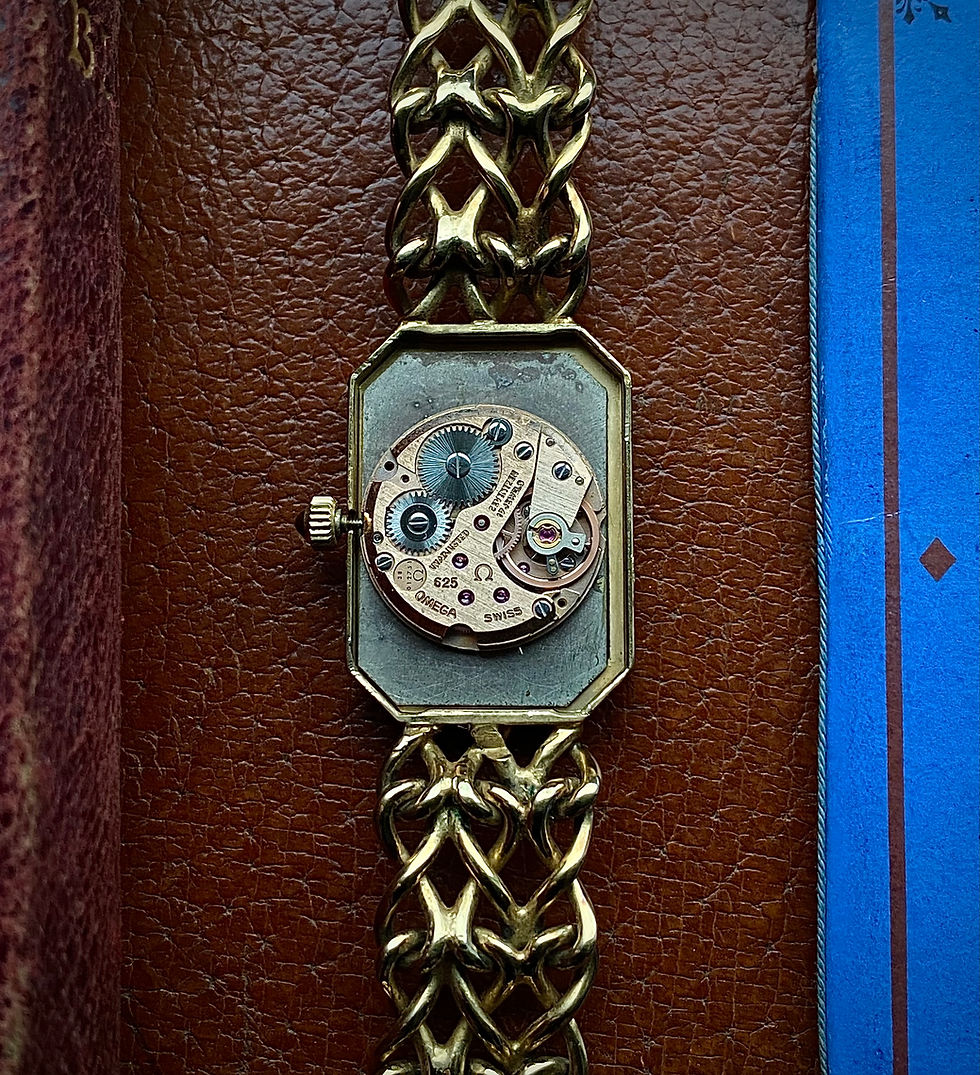 Thumbnail: 1975 Ladies Omega De Ville Andrew Grima Tiger Eye ref 8342 gilt silver case