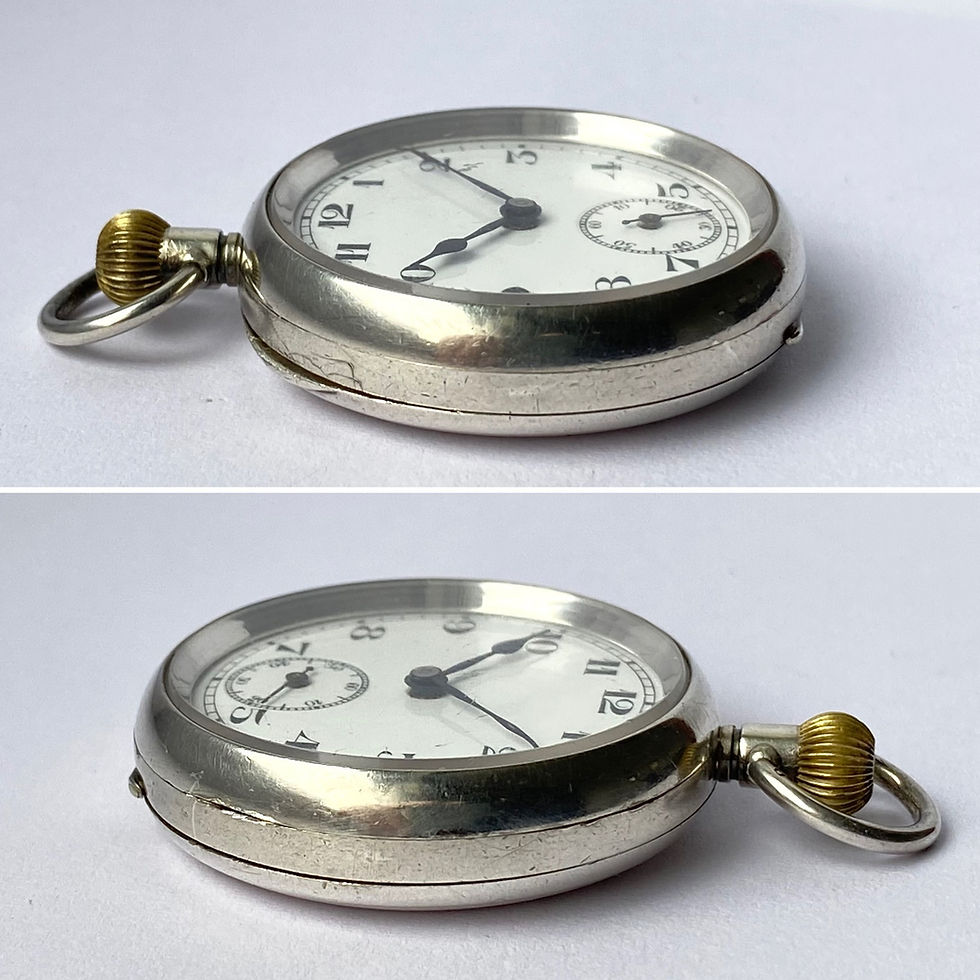 Thumbnail: 1933 Enamel dial Breguet numeral Silver petite 34mm fob watch Dublin assay