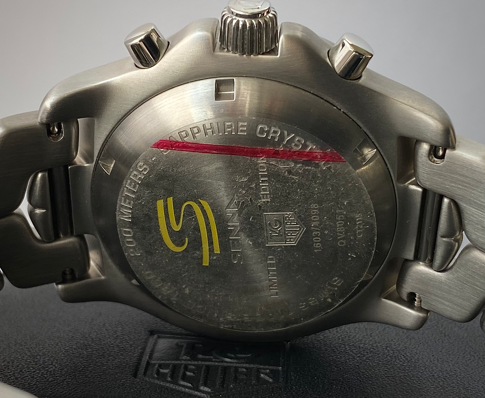 Thumbnail: NOS 2002 Tag Heuer Link Aryton Senna Limited Edition Chronograph Watch CT2115