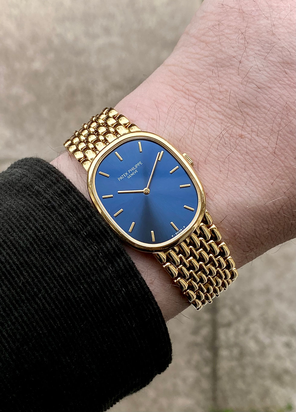 Thumbnail: 1990s Patek Philippe Ellipse 18k Gold Beads of Rice Sigma dial 3848/22 cal 215