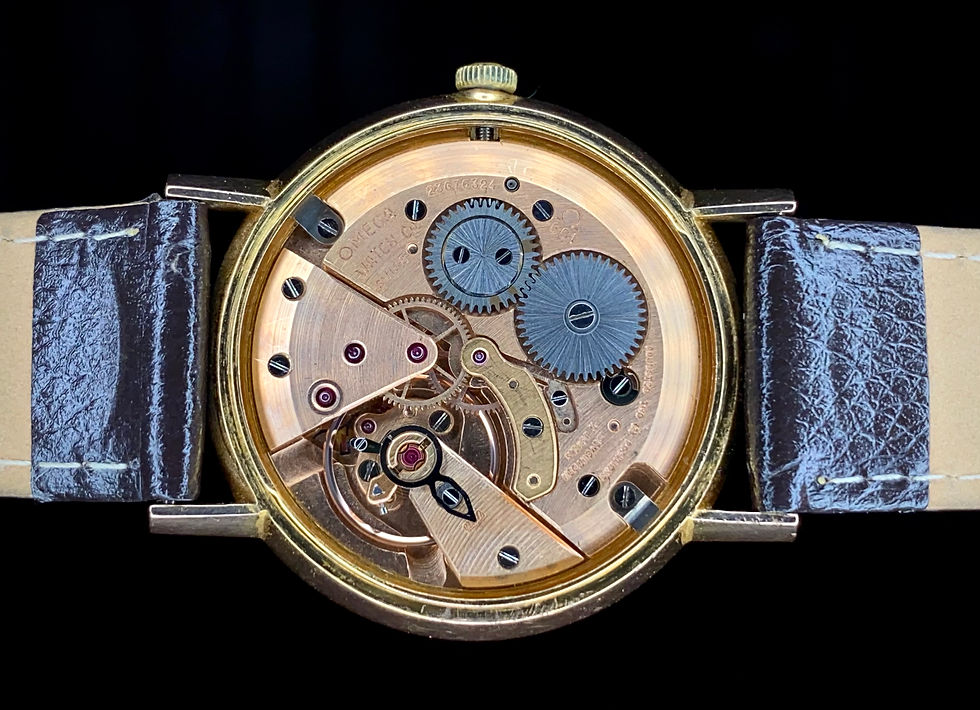 Thumbnail: 1966 Omega Rose gold plated manual wind dress watch 34mm ref 131.019, cal 601