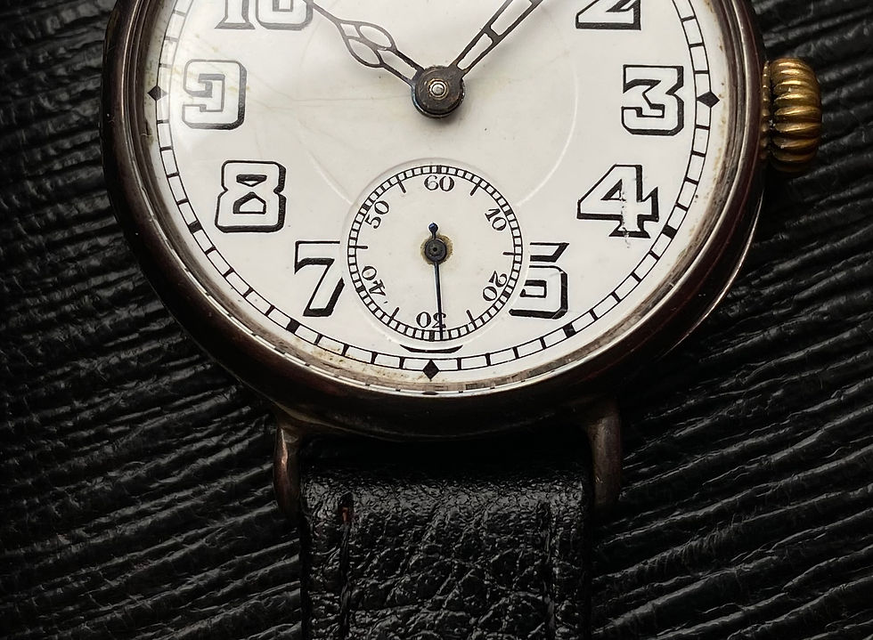 Thumbnail: 1924 Ingersoll Silver cased trench style watch Rolex Watch Co Ltd case Aegler