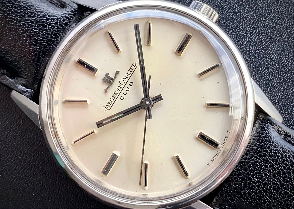 Thumbnail: 1970s Jaeger LeCoultre Club Stainless Dress watch, silver sunburst, cal 1900/01